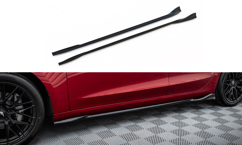 Sideskørter diffuser V.1 Tesla Model 3 Mk1 / Mk1 Facelift