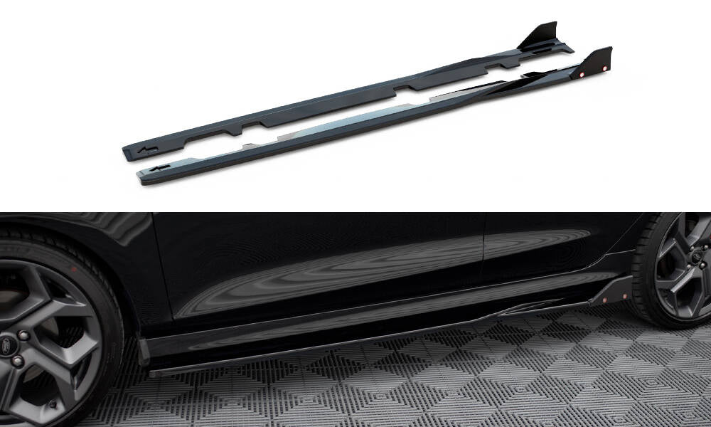 Sideskørter diffuser V.2 + Flaps Ford Fiesta ST / ST-Line