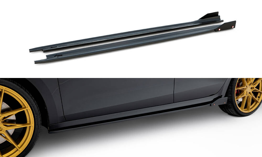 Sideskørter diffuser V.2 + Flaps Skoda Octavia RS Liftback / Combi Mk4 Facelift