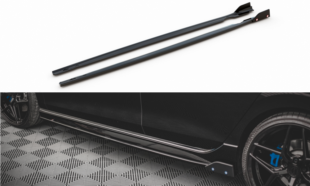 Sideskørter diffuser V.2 + Flaps Volkswagen Golf R Mk8