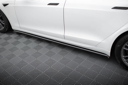 Sideskørter diffuser V.2 Tesla Model S Plaid Mk1 Facelift