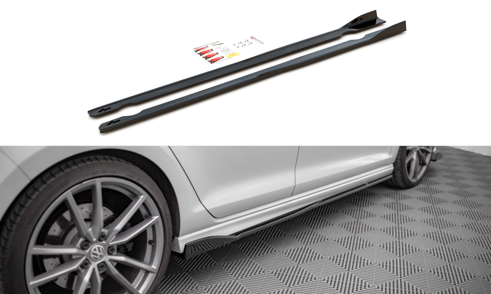 Sideskørter diffuser V.2 Volkswagen Golf R / R-Line Mk7