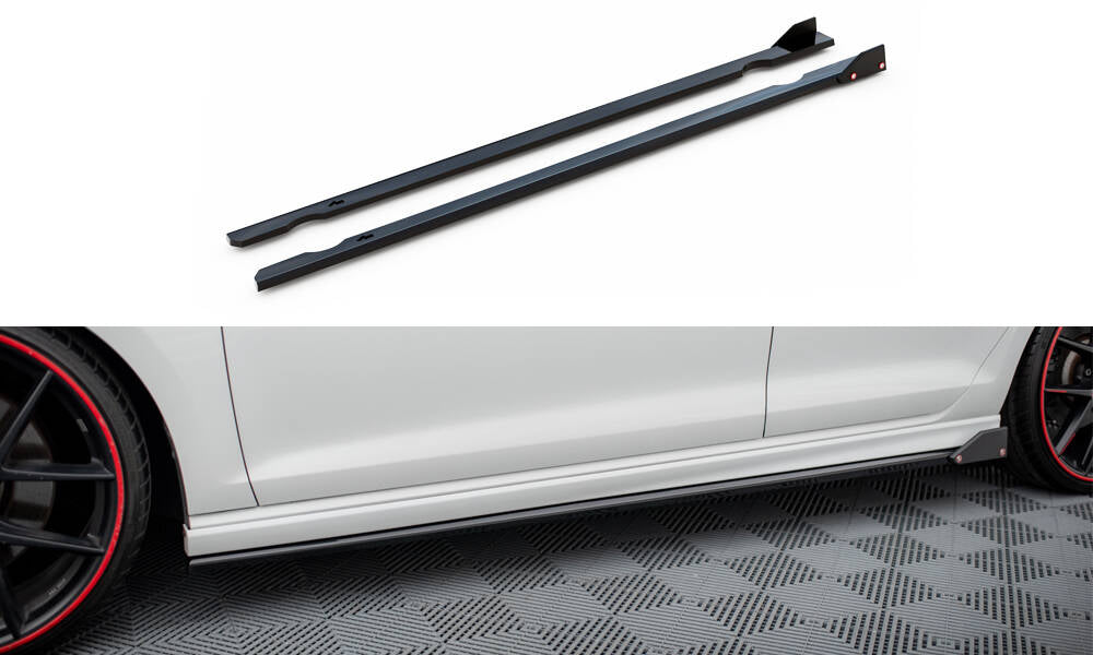 Sideskørter diffuser V.3 + Flaps Volkswagen Golf R / R-Line Mk7