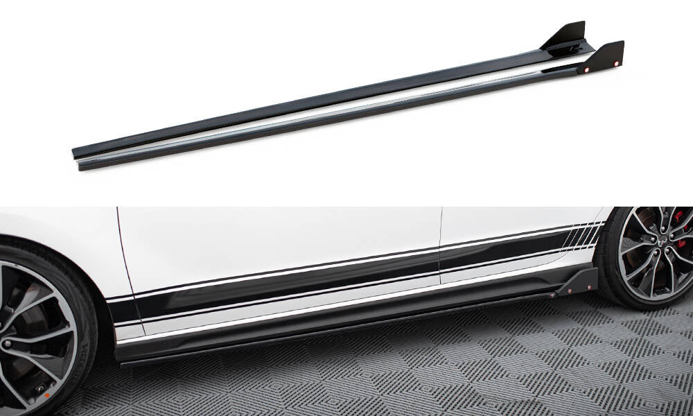 Sideskørter diffuser V.5 + Flaps Hyundai I30 N Mk3 / Mk3 FL Hatchback/Fastback