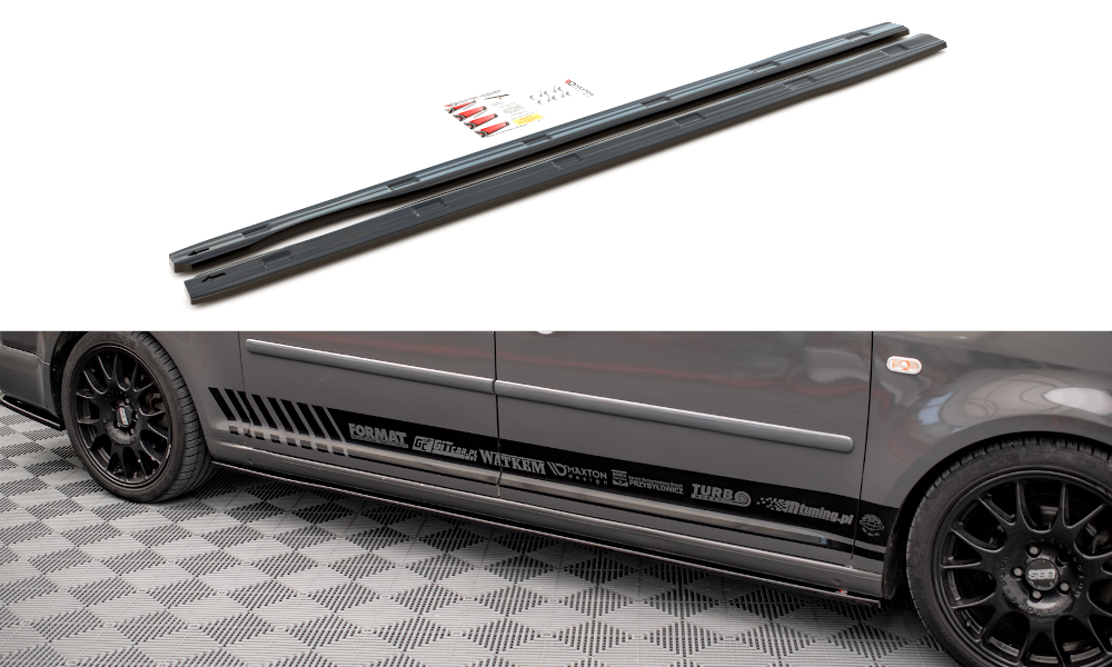 Sideskørter diffuser Volkswagen Caddy Long Mk3 Facelift