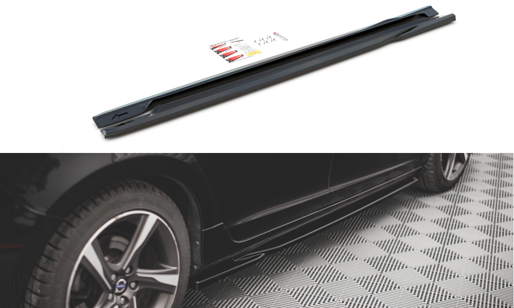 Sideskørter diffuser Volvo S60 R-Design Mk2
