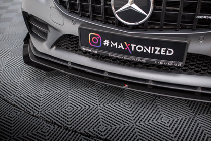 Forreste splitter Street Pro + Flaps Mercedes-AMG C43 Coupe / Cabrio C205 Facelift / A205 Facelift