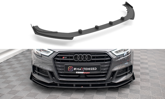 Forreste splitter Street Pro V.1 + Flaps Audi S3 / A3 S-Line Sportback 8V Facelift