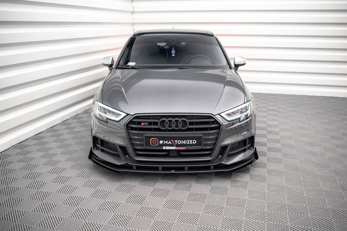 Forreste splitter Street Pro V.1 + Flaps Audi S3 / A3 S-Line Sportback 8V Facelift