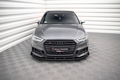 Forreste splitter Street Pro V.1 + Flaps Audi S3 / A3 S-Line Sportback 8V Facelift