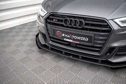 Forreste splitter Street Pro V.1 + Flaps Audi S3 / A3 S-Line Sportback 8V Facelift