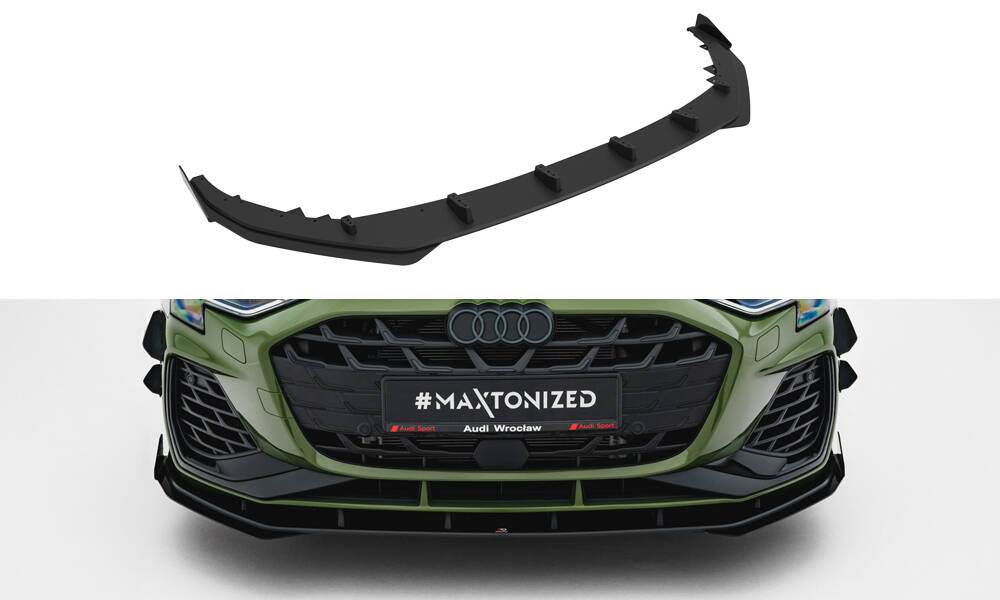Forreste splitter Street Pro V.1 + Flaps Audi S3 Sportback / A3 S-line Sportback 8Y Facelift