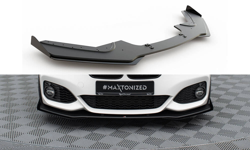 Forreste splitter Street Pro V.3 + Flaps til BMW 1 F20 M-Pack Facelift / M140i