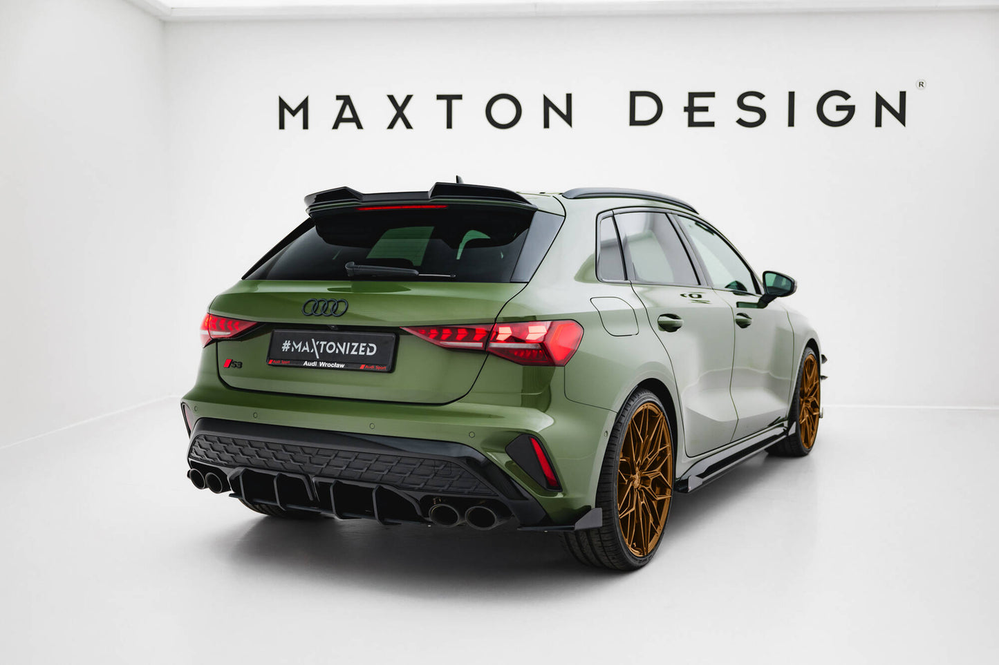 Bagerste sidesplitter Street Pro + Flaps Audi S3 Sportback 8Y Facelift