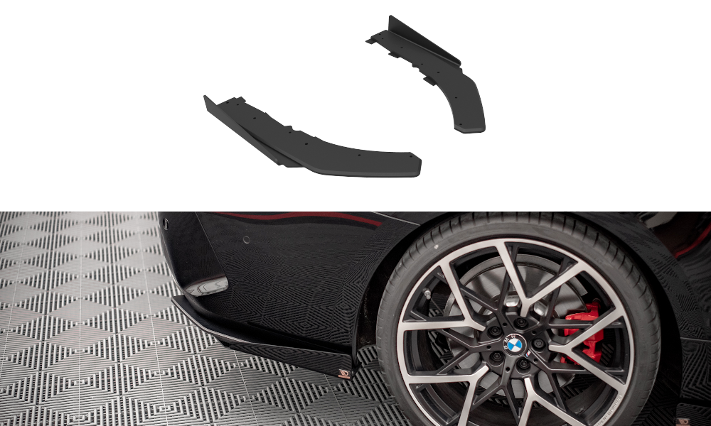 Bagerste sidesplitter Street Pro + Flaps BMW 4 M-Pack G22 / G23 / G22 Facelift / G23 Facelift