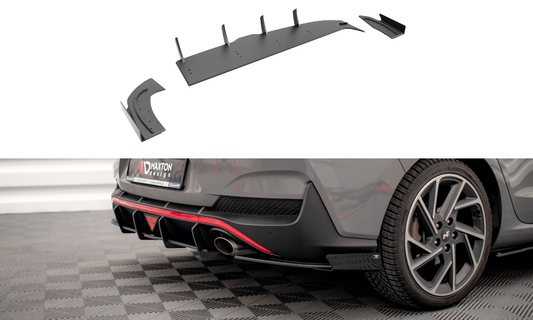 Bagerste sidesplitter Street Pro + Flaps Hyundai I30 Fastback N-Line Mk3 Facelift