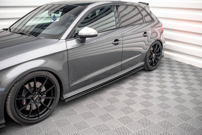 Sideskørter diffuser Street Pro Audi S3 / A3 S-Line Sportback 8V Facelift