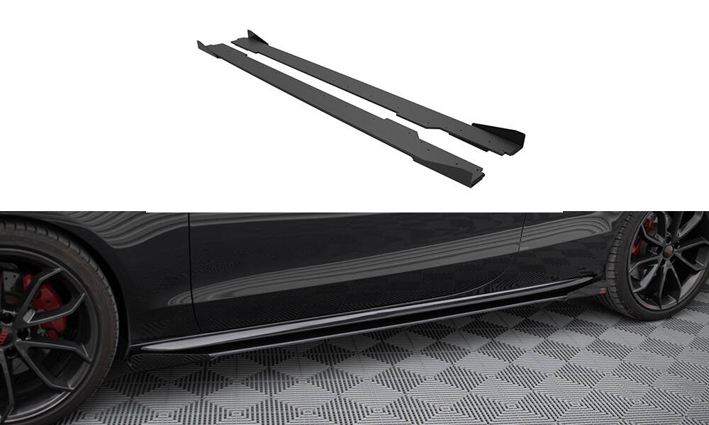 Sideskørter diffuser Street Pro + Flaps Audi A5 / A5 S-Line / S5 Coupe / Cabrio 8T / 8T Facelift