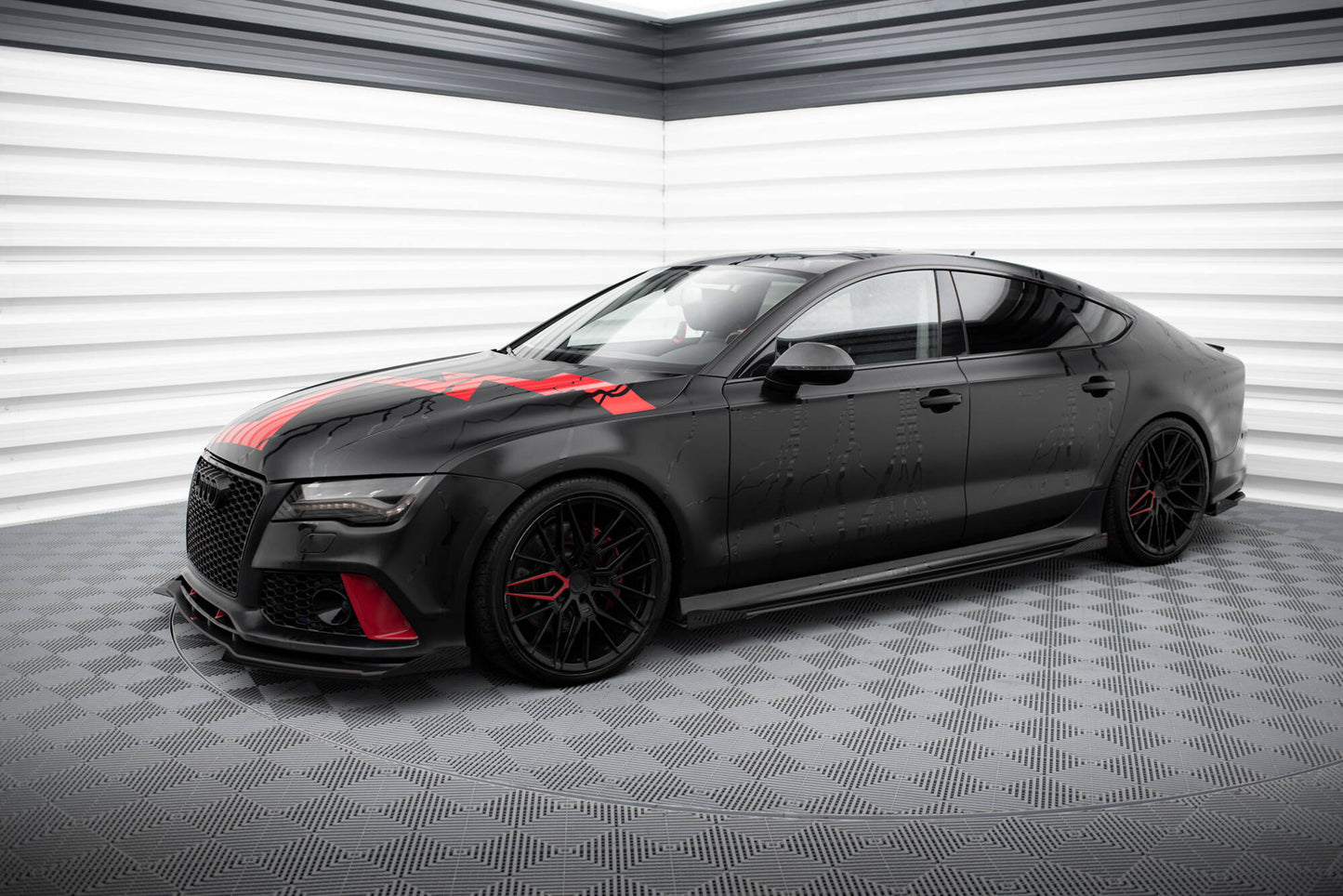 Sideskørter diffuser Street Pro + Flaps Audi A7 RS7 Look C7