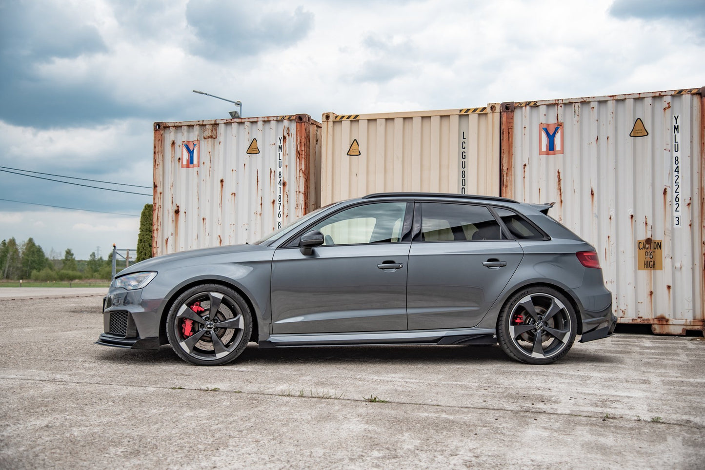 Sideskørter diffuser Street Pro + Flaps Audi RS3 8V Sportback