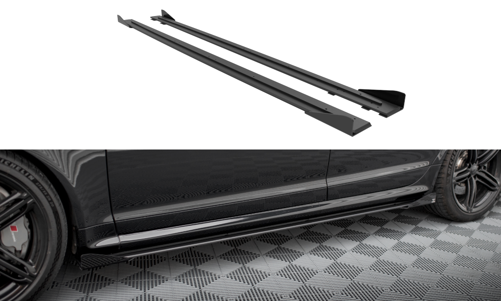 Sideskørter diffuser Street Pro + Flaps Audi RS6 Avant C6