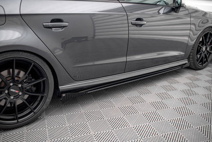 Sideskørter diffuser Street Pro + Flaps Audi S3 / A3 S-Line Sportback 8V Facelift