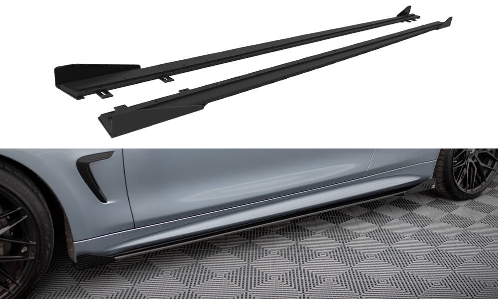 Sideskørter diffuser Street Pro + Flaps BMW 4 Coupe / Gran Coupe / Cabrio M-Pack F32 / F36 / F33