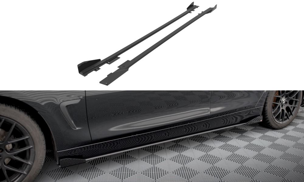 Sideskørter diffuser Street Pro + Flaps BMW 4 Gran Coupe F36