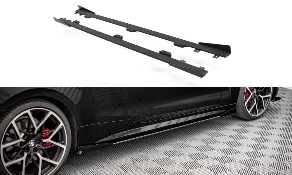 Sideskørter diffuser Street Pro + Flaps BMW 4 M-Pack / M440i G22 / G23 / G22 Facelift / G23 Facelift