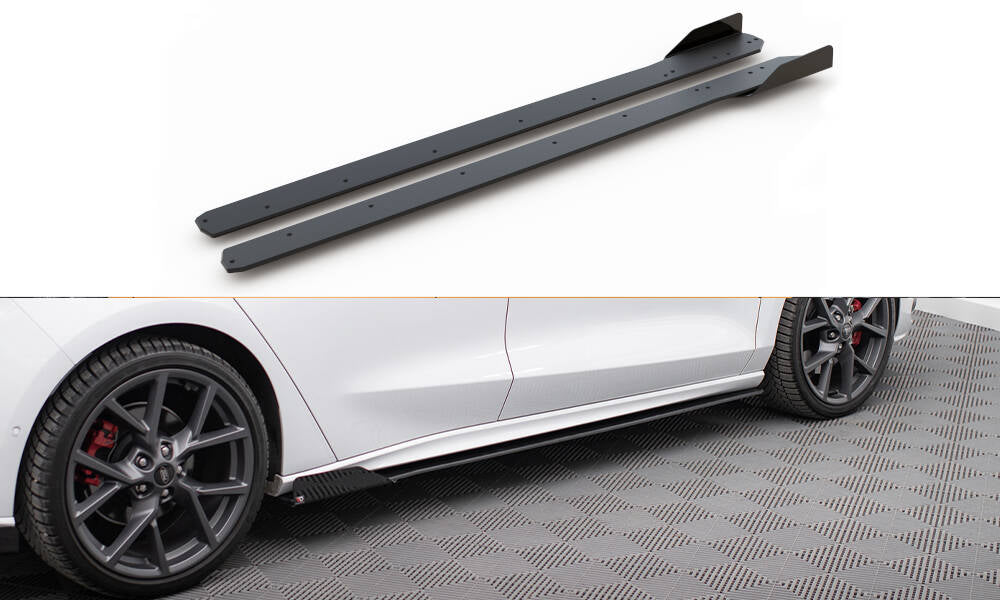 Sideskørter diffuser Street Pro + Flaps Ford Focus ST / ST-Line Mk4
