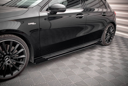Sideskørter diffuser Street Pro + Flaps Mercedes A35 AMG / AMG-Line Aero Pack W177
