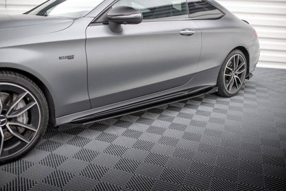 Sideskørter diffuser Street Pro + Flaps Mercedes-AMG C43 Coupe / Cabrio C205 Facelift / A205 Facelift