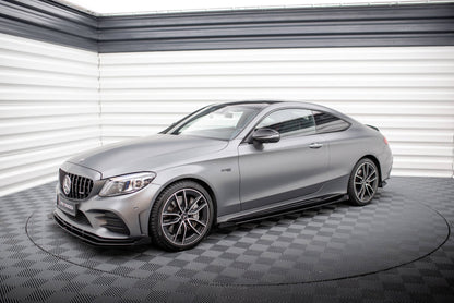 Sideskørter diffuser Street Pro + Flaps Mercedes-AMG C43 Coupe / Cabrio C205 Facelift / A205 Facelift