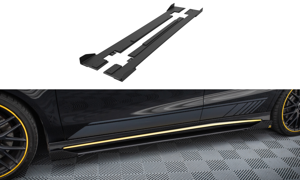 Sideskørter diffuser Street Pro + Flaps Mercedes-AMG CLA 45 C117 Facelift