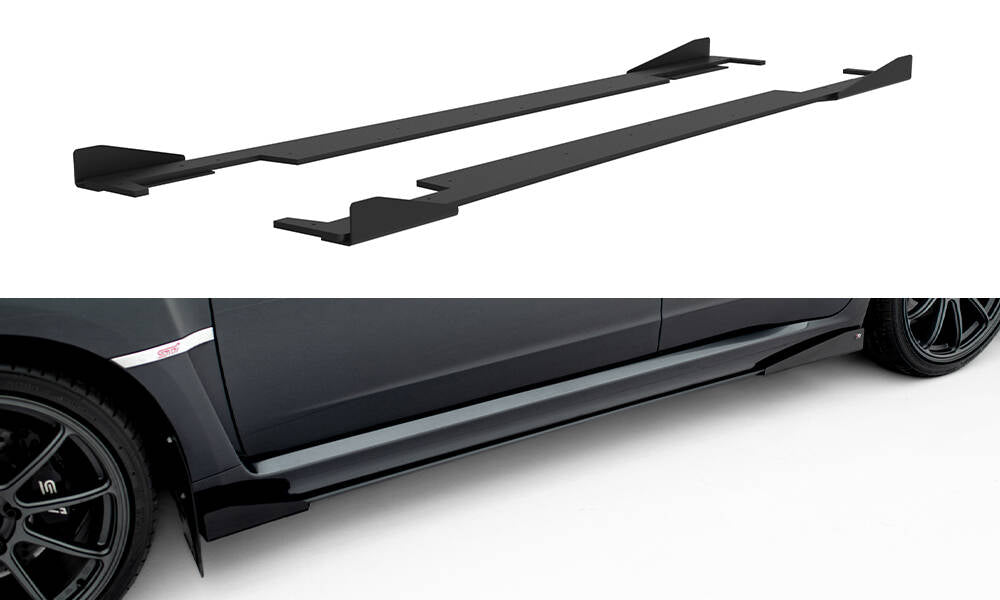 Sideskørter diffuser Street Pro + Flaps Subaru Impreza WRX STI Mk3 Facelift