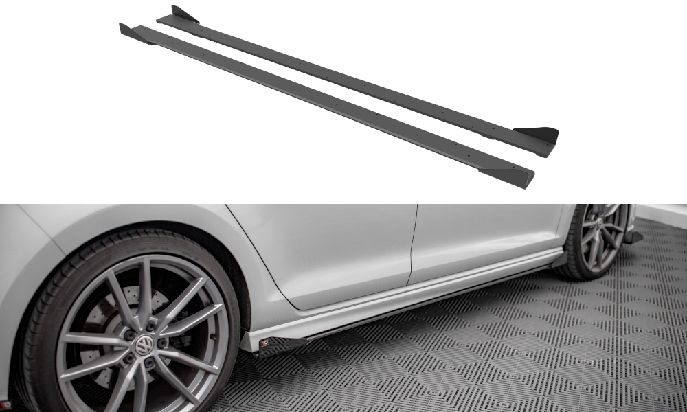 Sideskørter diffuser Street Pro + Flaps Volkswagen Golf R Mk7