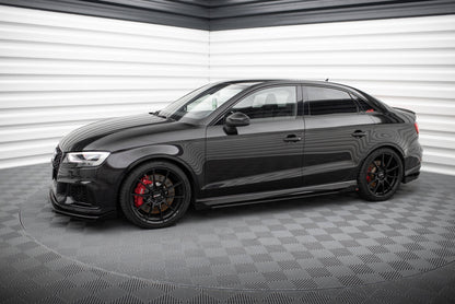 Sideskørter diffuser V.1 Street Pro + Flaps Audi RS3 Sedan 8V Facelift