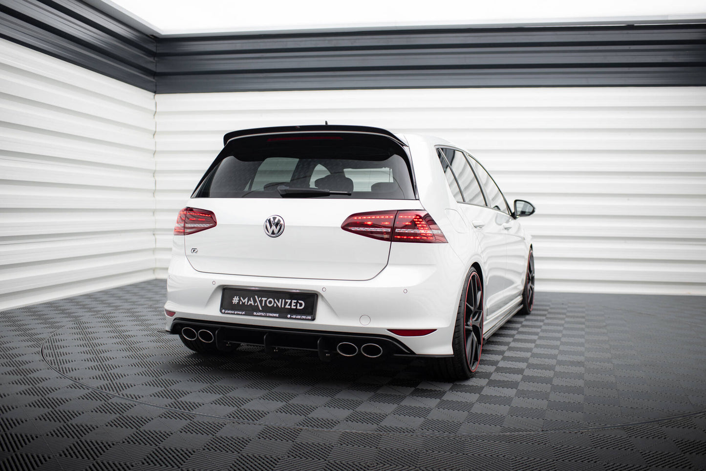 Bagerste diffuser & Bagerste sidesplitter VW GOLF 7 R Hatchback